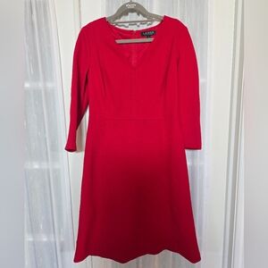Ralph Lauren Red Long Sleeve Dress